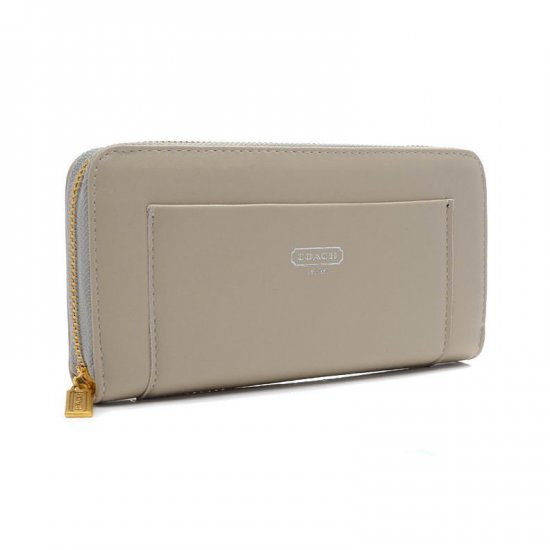 Coach Madison Accordion Saffiano Large Grey Wallets EGD | Coach Outlet Canada